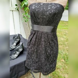 Black lace cocktail dress, Size L--Like new